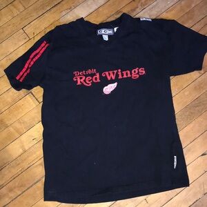 CCM‎ Detroit Red Wings Black Tee with Red Logo